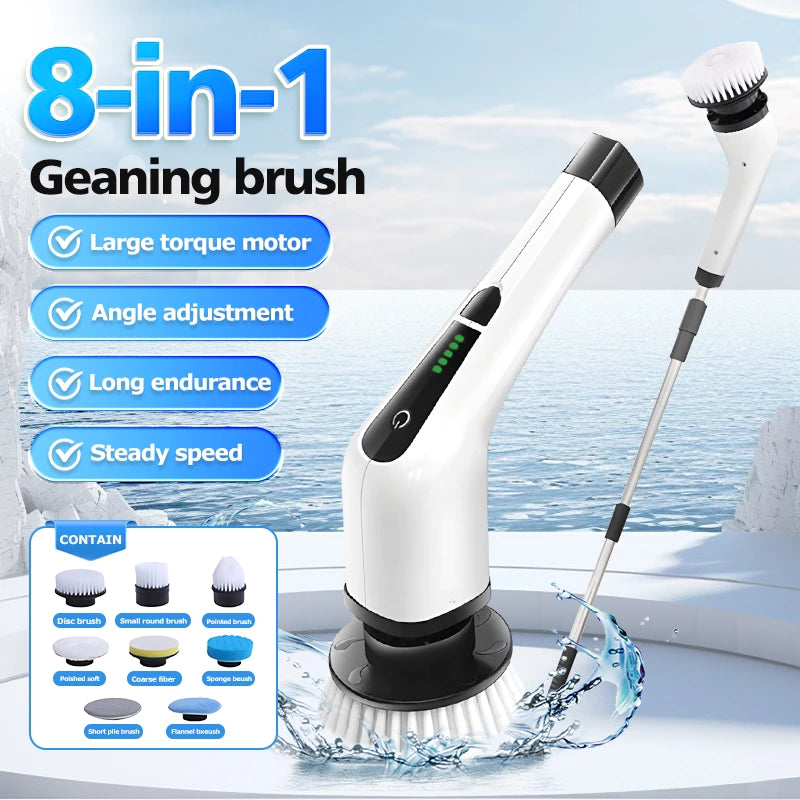 Handheld 8-in-1 Cleaning Brush – For Bathroom & Kitchen
